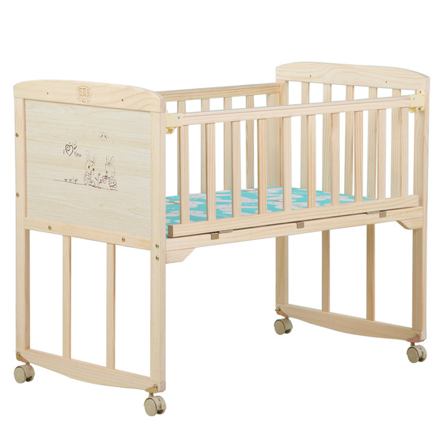 ການຂົນສົ່ງຟຣີແບບໃຫມ່ crib ໄມ້ແຂງບໍ່ມີສີຫຼາຍຫນ້າທີ່ເດັກນ້ອຍ BB bed / cradle ສະພາບແວດລ້ອມ desk ຕົວປ່ຽນແປງ