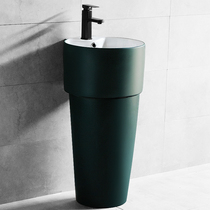 Creative personality ceramic column basin bathroom integrated floor-standing washbasin small apartment balcony vertical sink