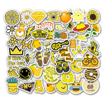 50 yellow cute series stickers small fresh stickers luggage bicycle refrigerator guitar waterproof stickers