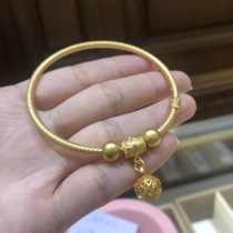 Everyones altar ancient method Splendid Bracelet Pendant Gold Hydrangea Ancient Traditional Auspicious Graphic Foot Gold 999