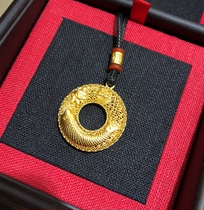 Everyone Altar Jewelry Ancient Phargold Years Old Gold Pendant Hollowed-out Flowers Silk Year After Year With Fish Pendant Foot Gold 999