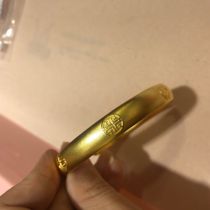 Everyones altar ancient method Wufu pure gold open bracelet auspicious horseshoe bracelet auspicious cloud gold bracelet full gold 999
