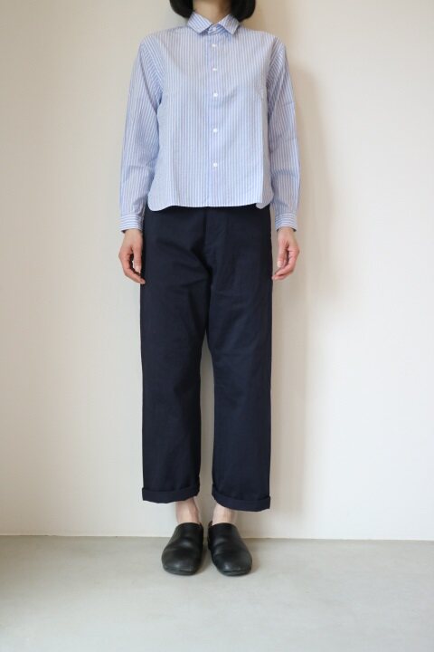 日本代购 yaeca17年款纯棉直筒chino裤子,休闲舒适