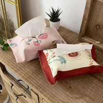 Modern minimalist Nordic ins paper box decorative tissue cover office home living room creative tissue box fabric art