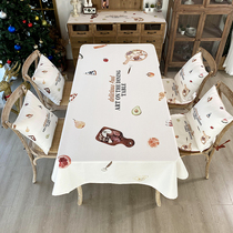Simple modern ins coffee table tablecloth cloth art Nordic dining table mat rectangular Chinese anti-hot tablecloth