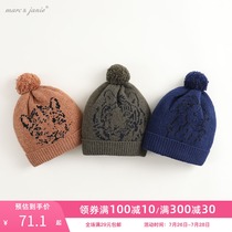 marcjanie marcjanie Winter baby wool blend Knitted hat Boy Wool hat 82862