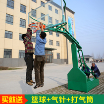 Outdoor basketball rack fixed buried hanging standard adult indoor and outdoor youth blue frame household simple removable
