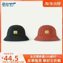Cloud Flower Factory Autumn-Winter Cute Plush Fisherman Hat Warm Minimis Casual Basin Hat Flat Eatery Warm Hat Children
