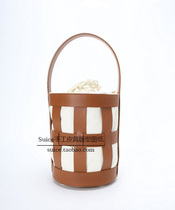 Bucket bag paper pattern vegetable blue bag drawings Handbag handmade leather goods drawings version 55