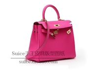 Classic womens bag handmade leather goods drawings Handbag paper patterns Kai edition type Li leather hand-sewn bag drawings