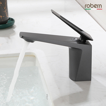 robern full copper single-hole face basin tap hot and cold washbasin toilet washstand Lower basin tap gun grey