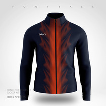 ORKY Wokai new football training clothing sports jacket mens fashion jacket Spring and Autumn long sleeve football clothing customization