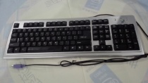 Technology exhibition original wired keyboard PS2 round mouth round head interface Desktop computer round hole old-fashioned home office pinhole