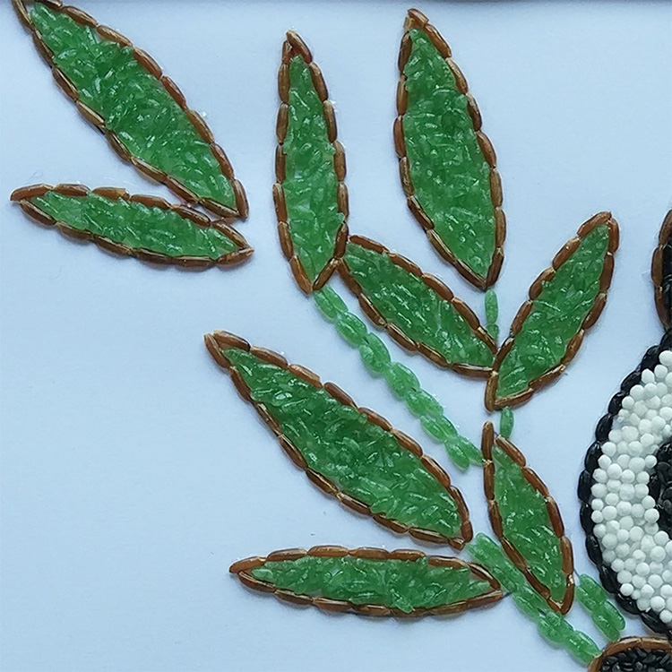 五谷杂粮豆子种子diy贴画暖场亲子活动幼儿园手工课材料包 大熊猫