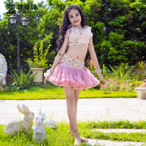 Dance Wings Children Belly Dance Table Performance Clothes 2019 New Short Skirt Set Oriental Dance Fairy RT316