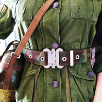Promotional camouflage canvas iron buckle outdoor extended belt