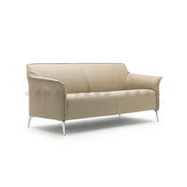 American small apartment leather sofa Simple country living room Rest negotiation Single double creative sofa Stainless steel feet