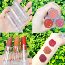 Philippines sunnies face silky mist matte transparent shell lipstick lipstick ins hot push milk tea milk orange