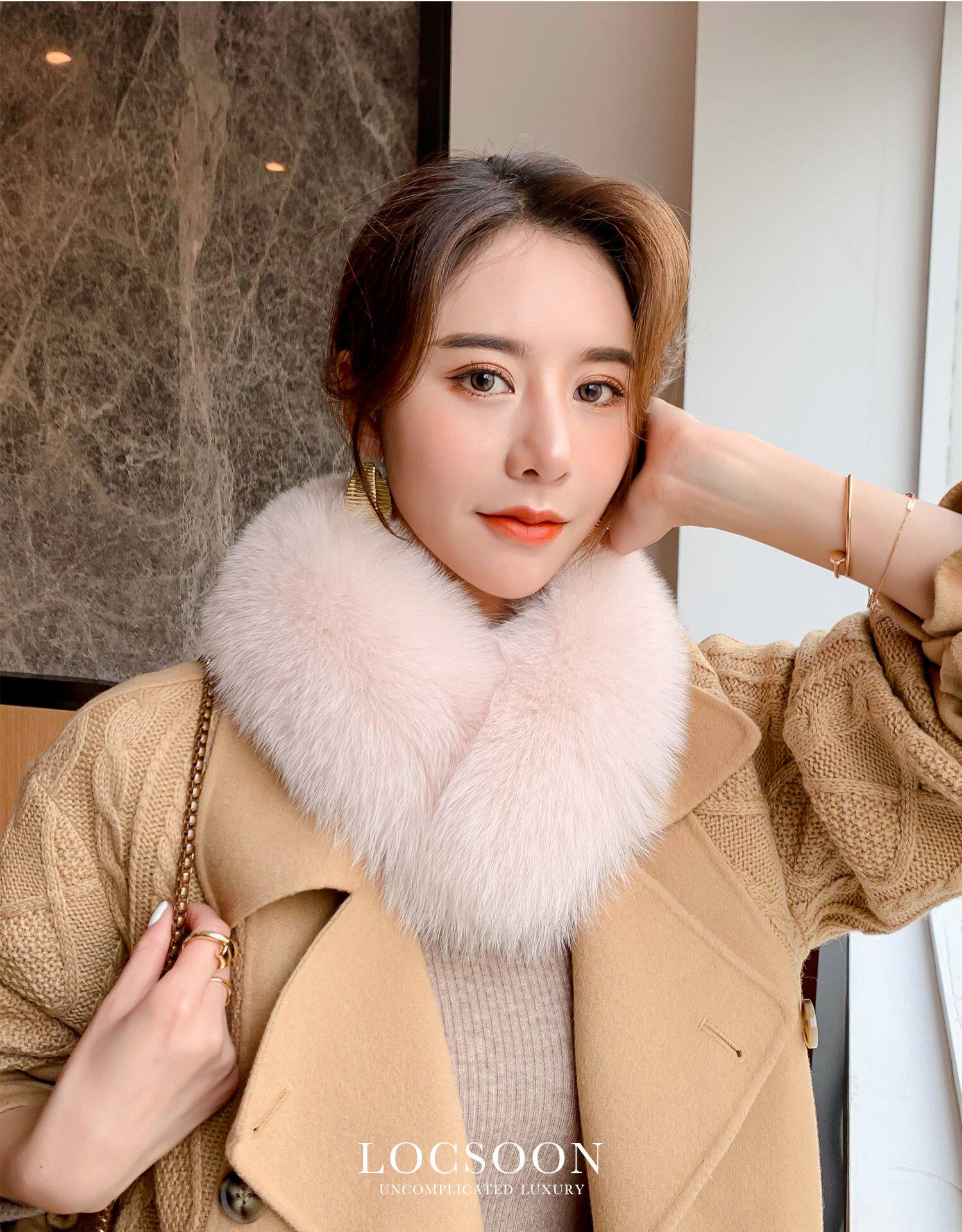 新款气质皮草狐狸毛围巾女秋冬保暖真毛围脖毛领子毛毛围脖韩版