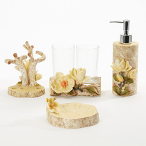 Resin Bathroom Five Pieces Bathroom Kit Sanitary Ware Jade Orchid Open Toilet Bath Wash Toiletries Wedding WEDDING KITS