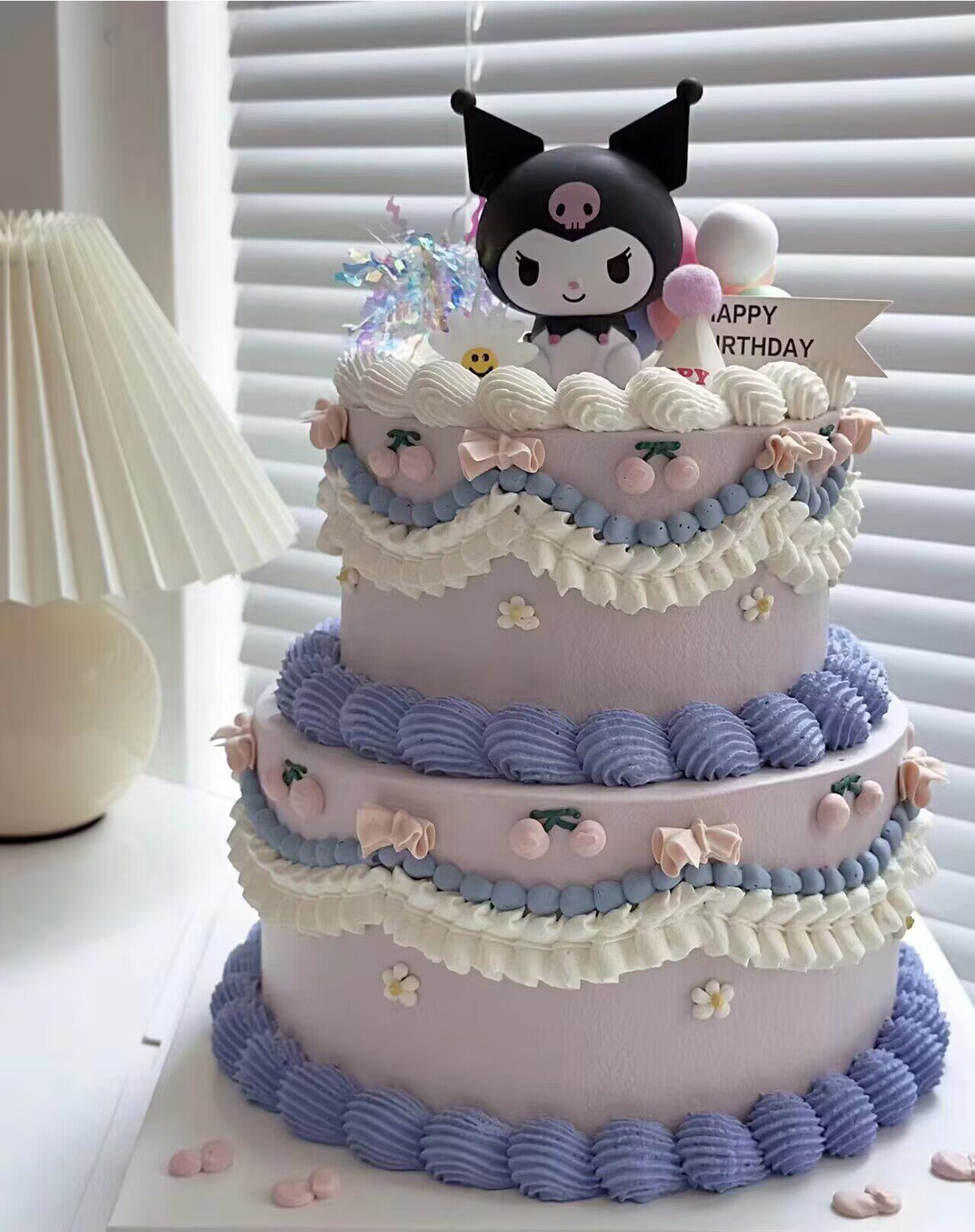 上海女孩子10周岁生日蛋糕可爱三丽鸥 库洛米 美乐蒂卡通生日蛋糕