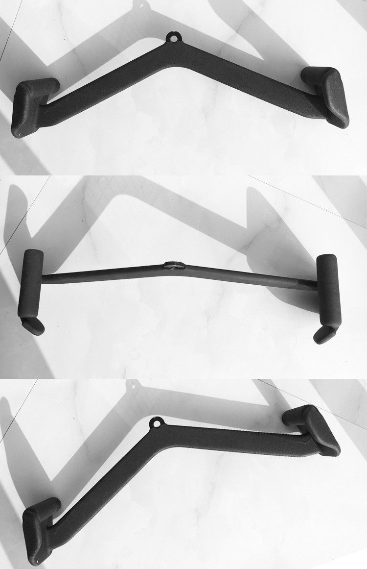 拉背神器划船高位下拉把手低拉对握拉背把手包胶练背健身训练杆器