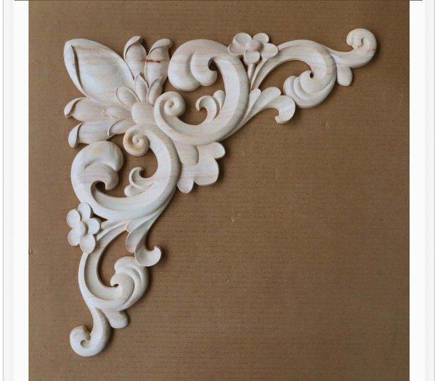 东阳木雕角花镂空雕洋花欧式角花实木枪角家具柜门贴花片df061