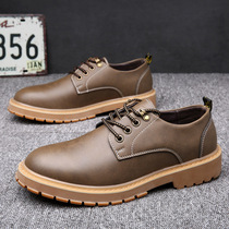 2022 autumn and winter big head leather shoes mens trendy casual tooling mens shoes British Korean version youth retro Martin shoes