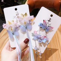 Hanfu headdress children tassel Hanfu headdress Ancient Super fairy princess side clip little girl hairclip ancient style hair card