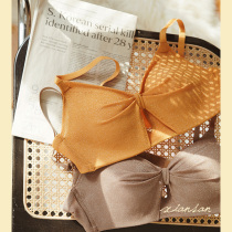 Taj Mausoleum Small Rich Pearlescent Temperament Coalescent Underwear Small Breasts Togather Butterfly Knot Bra No Steel Ring