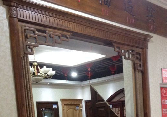 东阳木雕 仿古中式装修玄关阳台哑口专用 实木角花花格 椴木