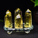 ຖັນ citrine ທໍາມະຊາດເຈັດດາວ array ເຮືອນຫ້ອງດໍາລົງຊີວິດເຄື່ອງປະດັບສີເຫຼືອງເປີດສະຫຼອງບໍລິສັດຂອງຂວັນ rough crystal