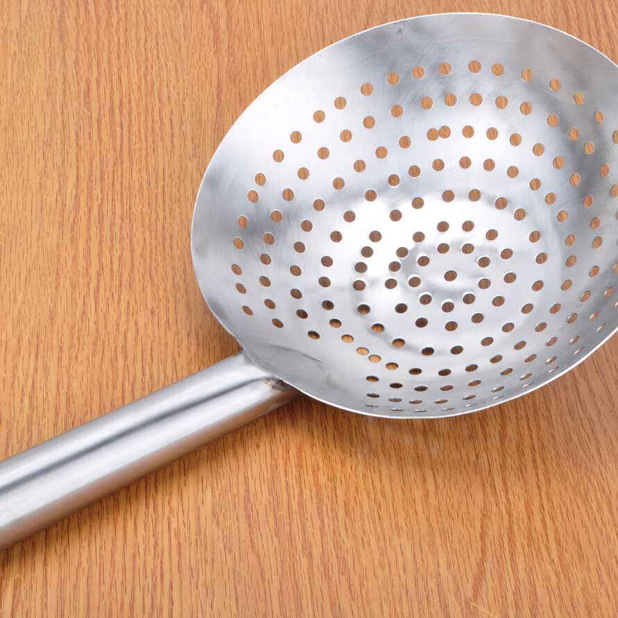 莱珍斯不锈钢22cm漏壳油漏勺9052