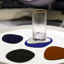 Mino Nordic Ins Extremely Brief Wind Wool Felt Cups Cushion Profiled Morandi Personality Heat Insulation Mat Small Dining Cushion Seven Sets