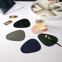 Mino Nordic Morandi style cup cushion candle cushion fragrant perfume cushion leather heat insulation cup cushion waterproof and oil-proof