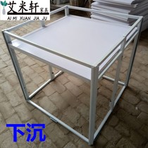 Iron pile new pile head supermarket promotion table shopping mall folding shelf advertising table promotion floats display cabinet