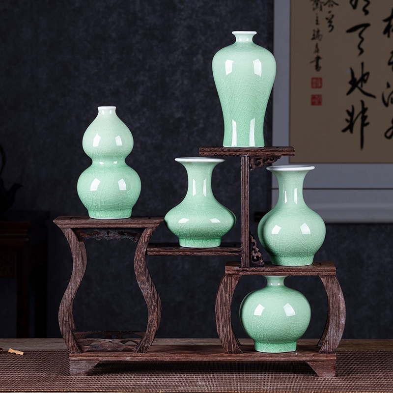Jingdezhen ceramics mini floret bottle of flower arranging furnishing articles of I and contracted sitting room of Chinese style household table decorations