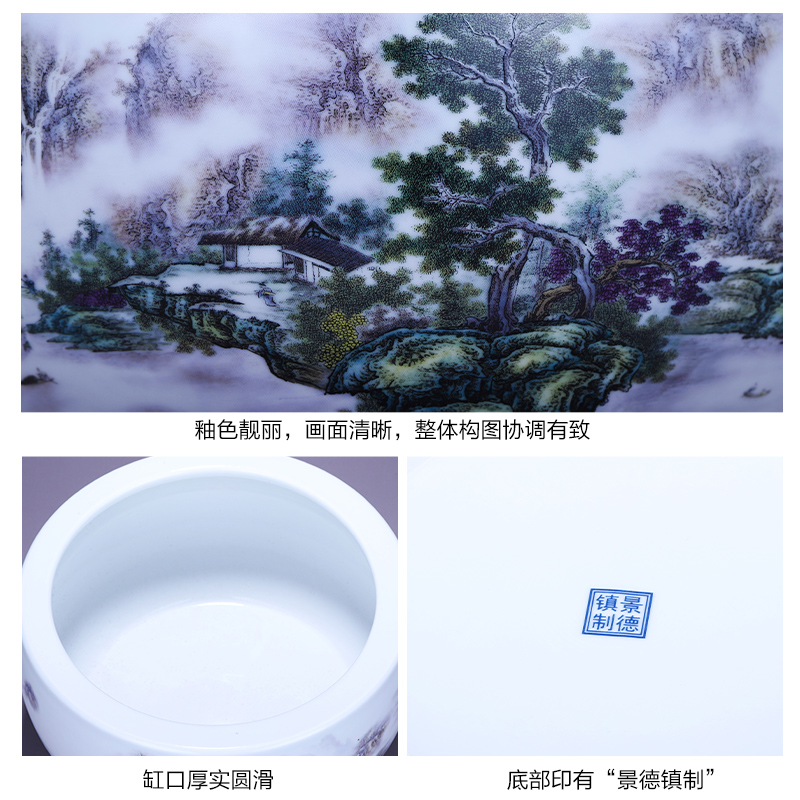 Jingdezhen ceramics aquarium tortoise cylinder feng shui plutus cornucopia of Chinese style home sitting room adornment is placed