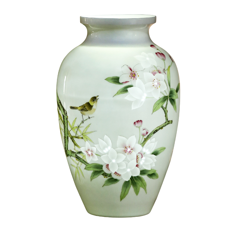 Jingdezhen porcelain ceramic vase hand - made thin body new Chinese style household living room TV ark, flower adornment furnishing articles