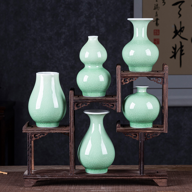 Jingdezhen ceramics mini floret bottle of flower arranging furnishing articles of I and contracted sitting room of Chinese style household table decorations