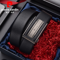 Pierre Cardin belt mens leather belt automatic buckle business cowhide mens pants with cowhide wild youth belt