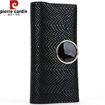 Pilkardhan New Pint Lady Wallet Bull Leather Long genuine leather wallet Korean version hand held with crocodile ripple multi-position bag