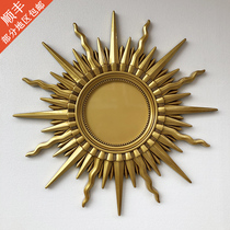 European American modern Golden Sun decoration wall porch living room background wall creative decoration art jewelry