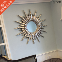 European American sun glasses Wall decorative mirror living room entrance fireplace mirror French background wall decoration frame
