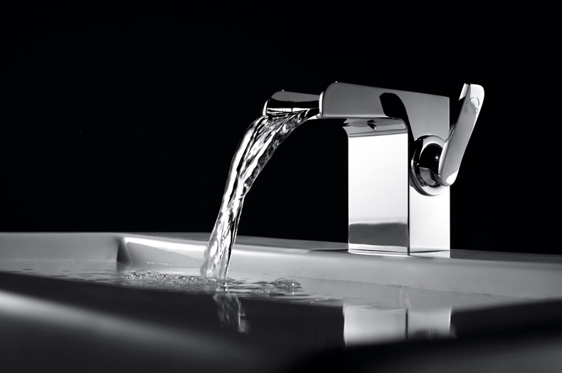 丰华 面盆龙头冷热单把单孔全铜水龙头镀铬台盆龙头瀑布面盆龙头