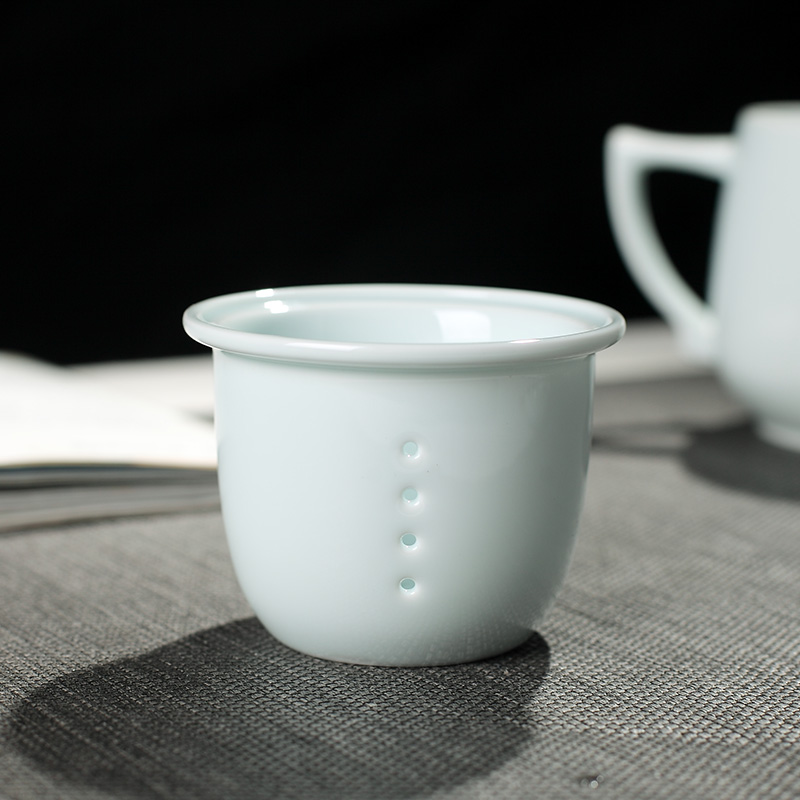 New jingdezhen ceramic cups with cover) three cups of celadon gift cup home office personal cup