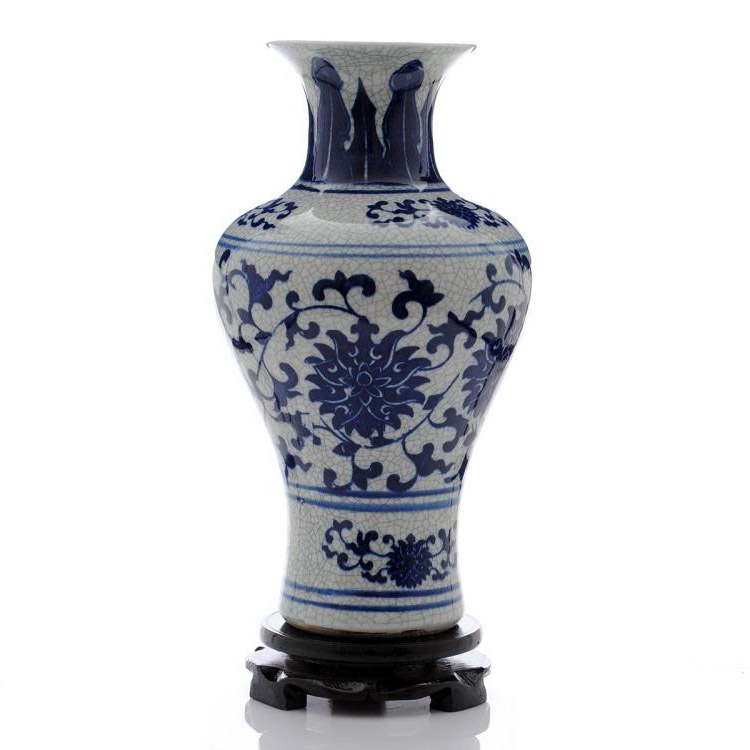 Jingdezhen ceramic vase on up porcelain vase of blue and white porcelain home decoration ceramic antique vase