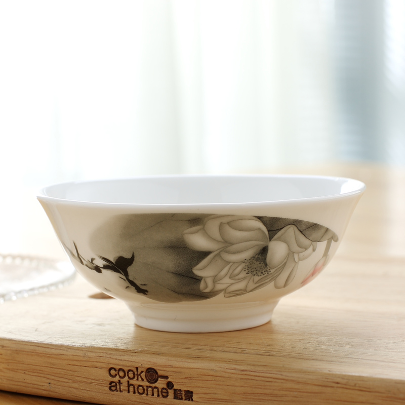 Jingdezhen porcelain ipads 4 inches small bowl of rice bowl Chinese small bowls bowl household crockery bowl hotel