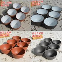 Purple sand cup large tea cup Master cup Puer cup Tea cup Kung Fu tea with large capacity 100 milli 6pcs