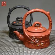 Purple sand pot Girder teapot Household tea pot Original mine handmade pot decoration Gongfu tea pot Flower tea pot Large Yixing